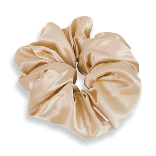 100% Silk Oversized Scrunchie - Champaign
